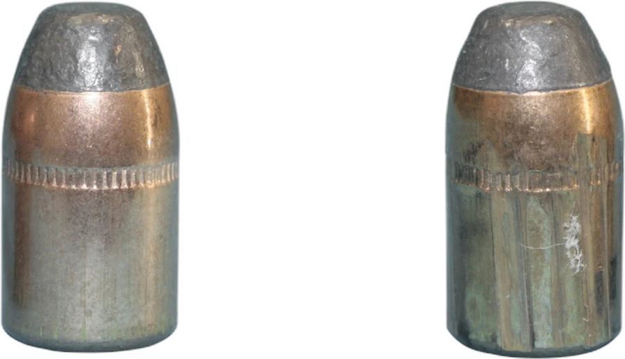 .357 Magnum — unverschossen (links im Bild) und aus dem PRS 1090 zurückgewonnen (rechts im Bild)