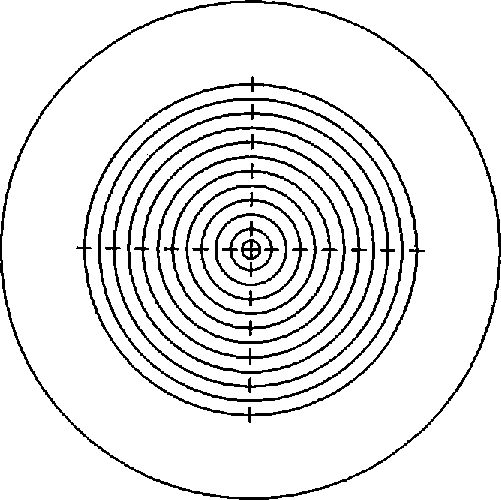 Zielmarkierung konzentrische Kreise